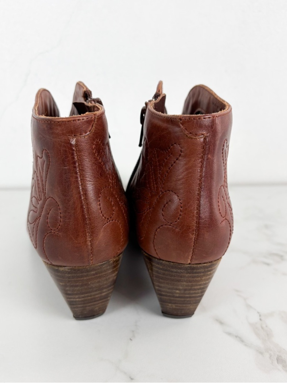 Pikolinos Cuero Embroidered Leather Booties Sz 38 (7.5) - Picture 7 of 11